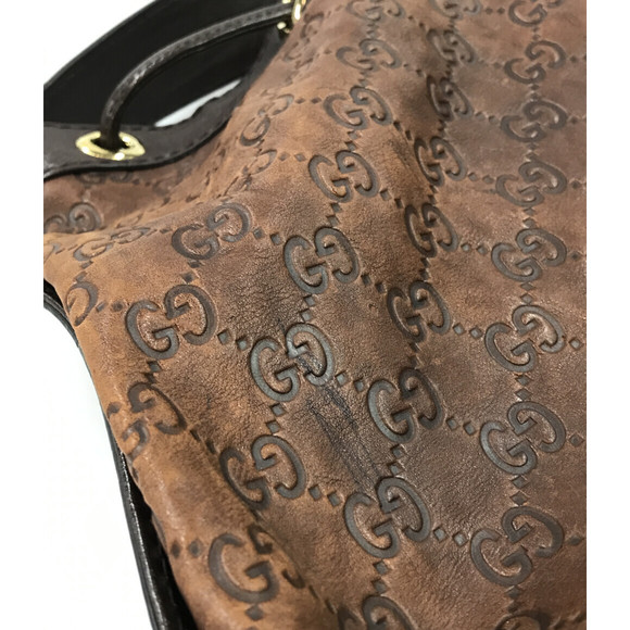 Gucci Shoulder Bag Interlocking Drawstring Leather Bag - Picture 8 of 8